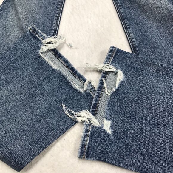 NWT HUDSON Barbara Jean Women 25x34 Hi Rise Bootcut Stretch Sandy Destructed Hem - Picture 6 of 16